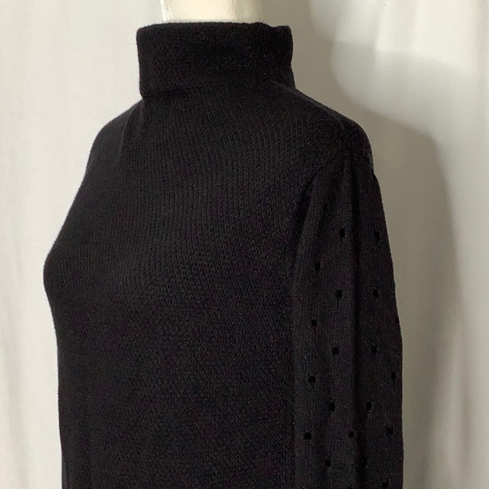 Anthropologie Moth Black Mock Neck Sweater size XS